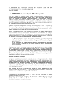 la presencia de la ess y su institucionalizacion en america latina