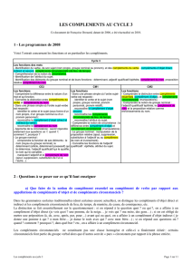 Les compléments au cycle 3 - Académie de Nancy-Metz