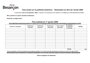 Ville de Besançon (25000) - Taxe locale sur la publicité extérieure