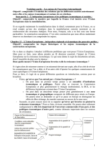 Troisième partie – Les enjeux de l`ouverture