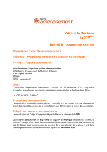 ZAC de la Duchère Lyon 9ème Ilot 15 B – accession sociale
