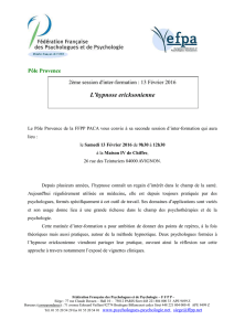 Pôle Provence 2ème session d`inter-formation : 13 Février 2016 Le