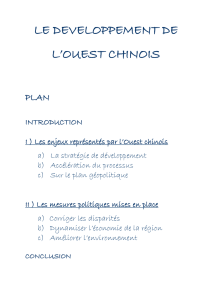 L`ouest Chinois