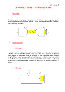 hacheur serie – charge resistive