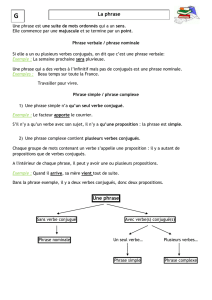 Une phrase est une suite de mots ordonnés qui a un sens. Elle