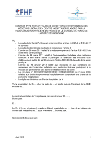 Contrat type FHF/CNOM - Conseil National de l`Ordre des Médecins
