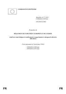 FR FR EXPOSÉ DES MOTIFS 1. CONTEXTE DE LA PROPOSITION