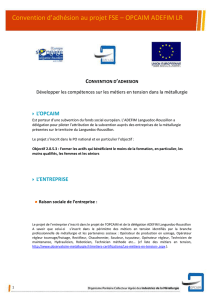 Convention d`adhésion FSE - Adefim Languedoc