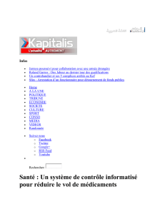 Santé : Un système de contrôle informatisé pour réduire