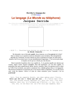 Derrida Le langage - Jacques Derrida - basiafatalistka