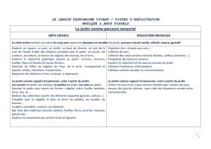 LE JARDIN PATRIMOINE VIVANT / PISTES D`EXPLOITATION