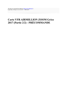 Carte VFR AIRMILLION ZOOM Grèce 2017 (Partie 2/2)