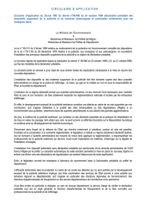 Circulaire d`application du 26.mai 1997 du décret n°96