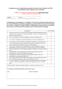 Short Questionnaire for the annual reconfirmation of the CBPP