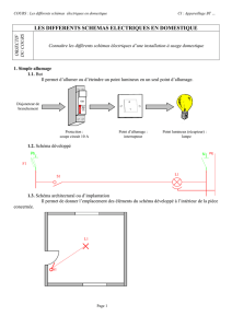 Les différents schémas électriques en domestique (document