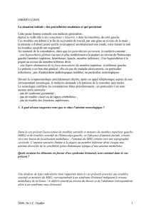 Myélite aiguë à risque de SEP chez une femme jeune