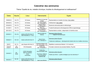 Calendrier des séminaires 2010/2011