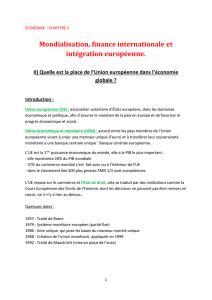 Mondialisation, finance internationale et int&eacute;gration europ&eacute;enne.