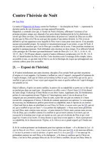 Contre l`hérésie de Noët - encyclopédie théologique chrétienne