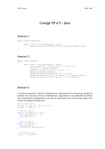 Corrigé TP n°1 – Java