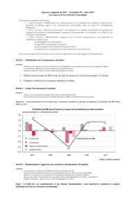 Epreuve composée de SES – Terminale ES – mars 2013