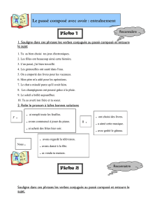 Exercices passé composé