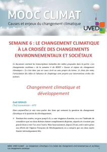 Changement climatique et développement - Fun-Mooc