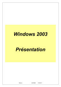 IX - Architecture de Windows 2003 Server