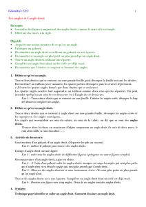 Les angles et l`angle droit