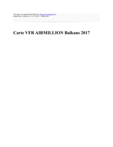 Carte VFR AIRMILLION Balkans 2017 : Editerra : https://www