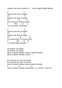 Quand il est mort le poète in F, text a hudba Gilbert Bécaud F C