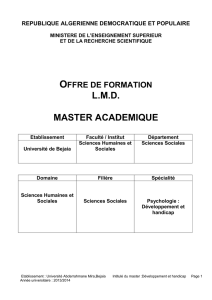 Type de Licence - E - Learning - Université Abderrahmane Mira