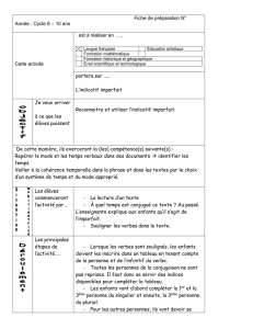 L`indicatif imparfait