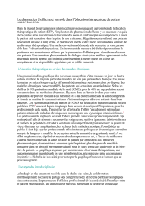 Le pharmacien d`officine et son rôle dans l`éducation