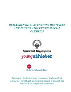 Jeunes Athletes - Special Olympics