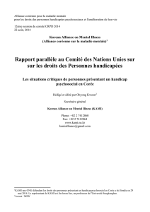 Alliance coréenne pour la maladie mentale pour les droits des
