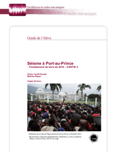 Guide de l`élève Séisme à Port-au-Prince