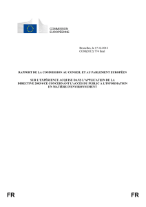 FR FR RAPPORT DE LA COMMISSION AU CONSEIL ET AU