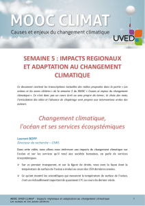 Changement climatique, l`océan et ses services - Fun-Mooc