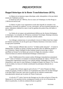 Rapport principal Mali - comite de liaison de la route transsaharienne