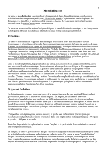 Aspects de la mondialisation contemporaine
