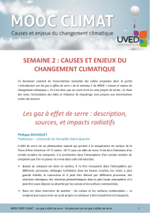 Les gaz à effet de serre