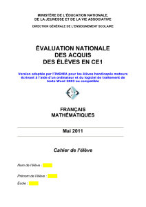 ce 1 français 2011 - Ministère de l`éducation nationale