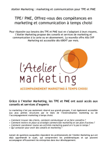 Atelier Marketing : marketing et communication pour TPE et PME