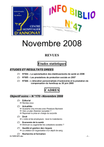 Revue de Presse N° 47 - Novembre 2008 Novembre 2008 REVUES