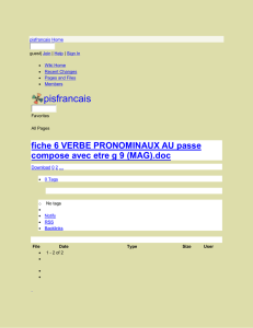 pisfrancais - fiche 6 VERBE PRONOMINAUX AU passe compose