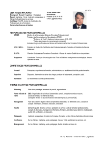 CV - Responsabilité Pro - MJJ Agence Pédagogique