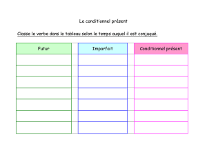 Le conditionnel présent