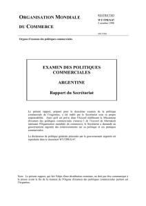 3) Évolution de la politique commerciale