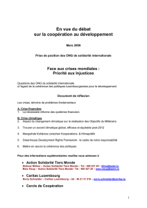 1. La nécessaire réforme des systèmes financiers